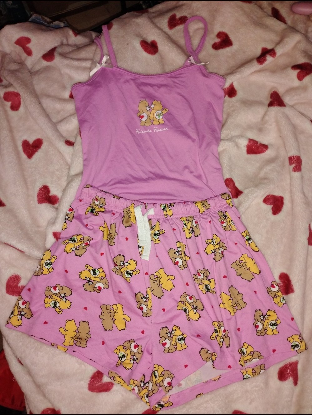 Care Bears Pink Camisole & Shorts Pajama Set